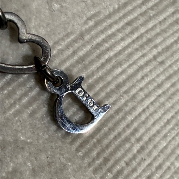 Dior RARE HAWAII HEART ADJUSTABLE reversible Silver Script Necklace - Picture 7 of 12